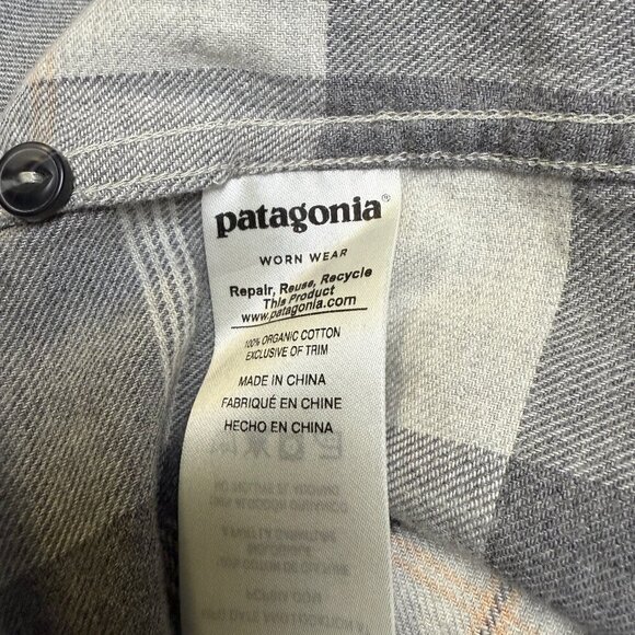 Patagonia Women’s Aspen Forest Tunic Gray White Plaid Size Small Style 53235 - Picture 7 of 10